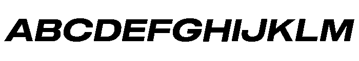 Sequel Geo Extended Bold Italic Font UPPERCASE
