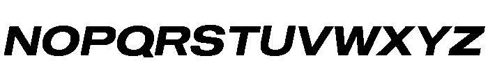 Sequel Geo Extended Bold Italic Font UPPERCASE