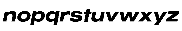 Sequel Geo Extended Bold Italic Font LOWERCASE