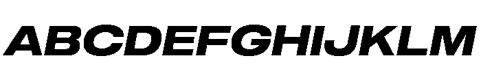 Sequel Geo Extended Extra Bold Italic Font UPPERCASE