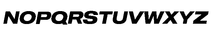 Sequel Geo Extended Extra Bold Italic Font UPPERCASE