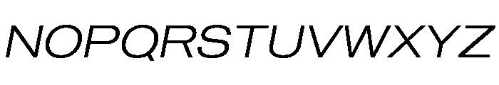 Sequel Geo Extended Light Italic Font UPPERCASE