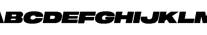 Sequel Geo Extended Max Italic Font UPPERCASE