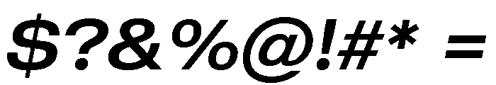 Sequel Geo Extended Medium Italic Font OTHER CHARS