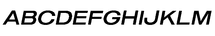 Sequel Geo Extended Medium Italic Font UPPERCASE