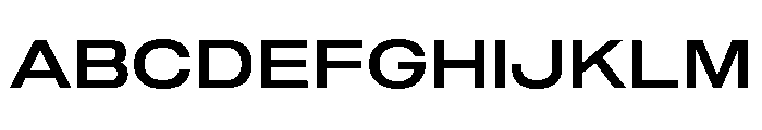 Sequel Geo Extended Medium Font UPPERCASE