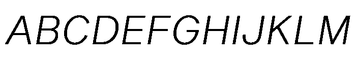 Sequel Geo Light Italic Font UPPERCASE