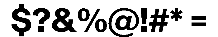 Sequel Sans Bold Font OTHER CHARS
