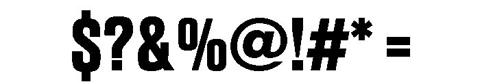 Sequel Sans Compressed Extra Bold Font OTHER CHARS