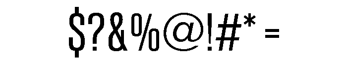 Sequel Sans Compressed Regular Font OTHER CHARS