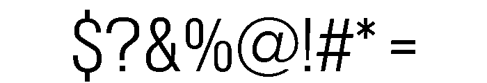 Sequel Sans Condensed Light Font OTHER CHARS