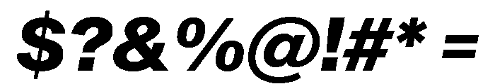 Sequel Sans Extra Bold Italic Font OTHER CHARS