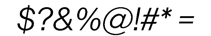 Sequel Sans Light Italic Font OTHER CHARS