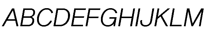 Sequel Sans Light Italic Font UPPERCASE