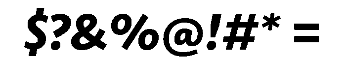 Seravek Bold Italic Font OTHER CHARS