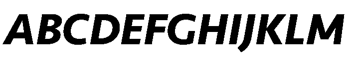 Seravek Bold Italic Font UPPERCASE