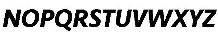 Seravek Bold Italic Font UPPERCASE