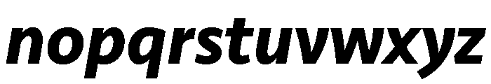 Seravek Bold Italic Font LOWERCASE
