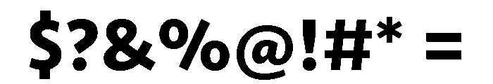 Seravek Bold Font OTHER CHARS