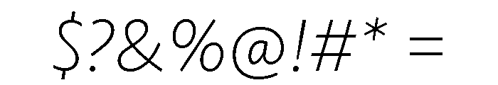 Seravek Extra Light Italic Font OTHER CHARS