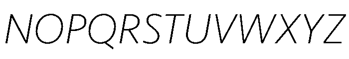 Seravek Extra Light Italic Font UPPERCASE