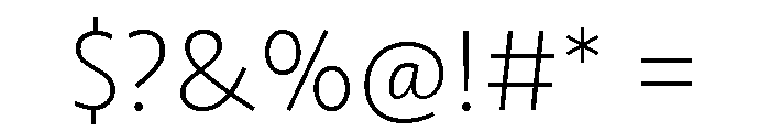 Seravek Extra Light Font OTHER CHARS