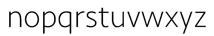 Seravek Extra Light Font LOWERCASE