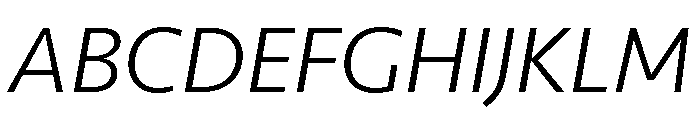 Seravek Light Italic Font UPPERCASE