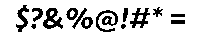 Seravek Medium Italic Font OTHER CHARS