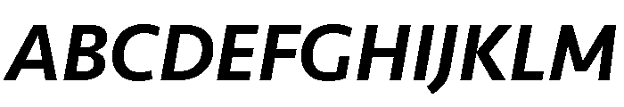 Seravek Medium Italic Font UPPERCASE