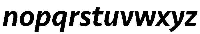 Seravek Medium Italic Font LOWERCASE