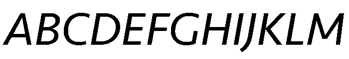 Seravek Regular Italic Font UPPERCASE