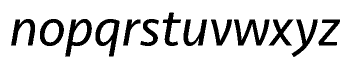 Seravek Regular Italic Font LOWERCASE
