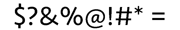 Seravek Regular Font OTHER CHARS