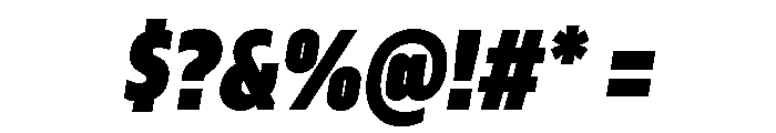 Serca Condensed Black Italic Font OTHER CHARS