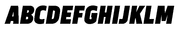 Serca Condensed Black Italic Font UPPERCASE