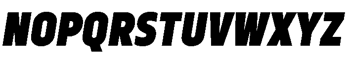 Serca Condensed Black Italic Font UPPERCASE