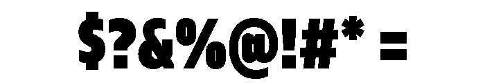 Serca Condensed Black Font OTHER CHARS