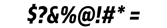 Serca Condensed Bold Italic Font OTHER CHARS