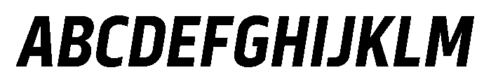 Serca Condensed Bold Italic Font UPPERCASE