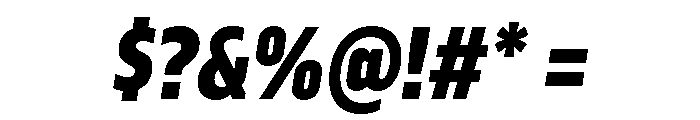 Serca Condensed Extra Bold Italic Font OTHER CHARS