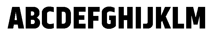 Serca Condensed Extra Bold Font UPPERCASE