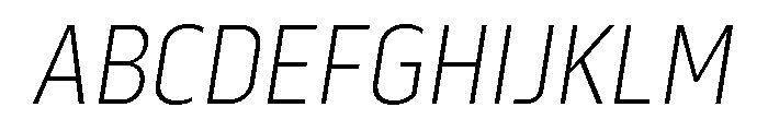 Serca Condensed Extra Light Italic Font UPPERCASE