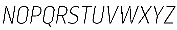 Serca Condensed Extra Light Italic Font UPPERCASE