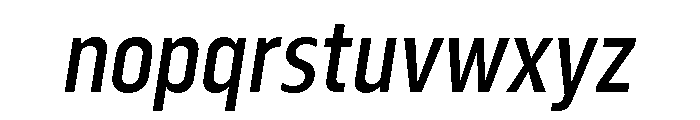 Serca Condensed Medium Italic Font LOWERCASE