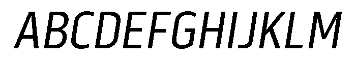 Serca Condensed Regular Italic Font UPPERCASE