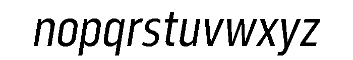 Serca Condensed Regular Italic Font LOWERCASE