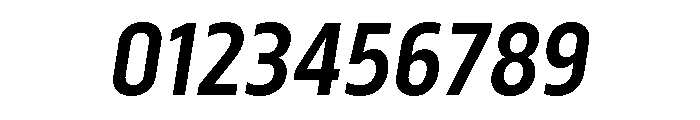 Serca Condensed Semi Bold Italic Font OTHER CHARS