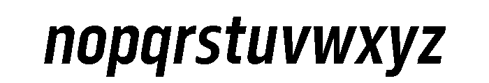 Serca Condensed Semi Bold Italic Font LOWERCASE