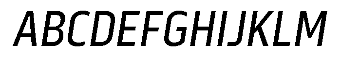 Serca Condensed Text Italic Font UPPERCASE
